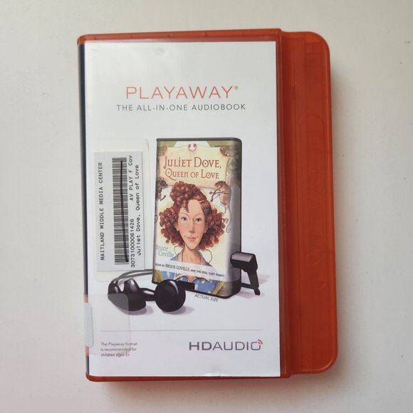 Juliet Dove, Queen of Love by Bruce Coville Playaway Audiobook, Former Library C - Picture 1 of 6